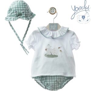 CONJUNTO RANITA CON GORRITO 3 PIEZAS Familia GRES
