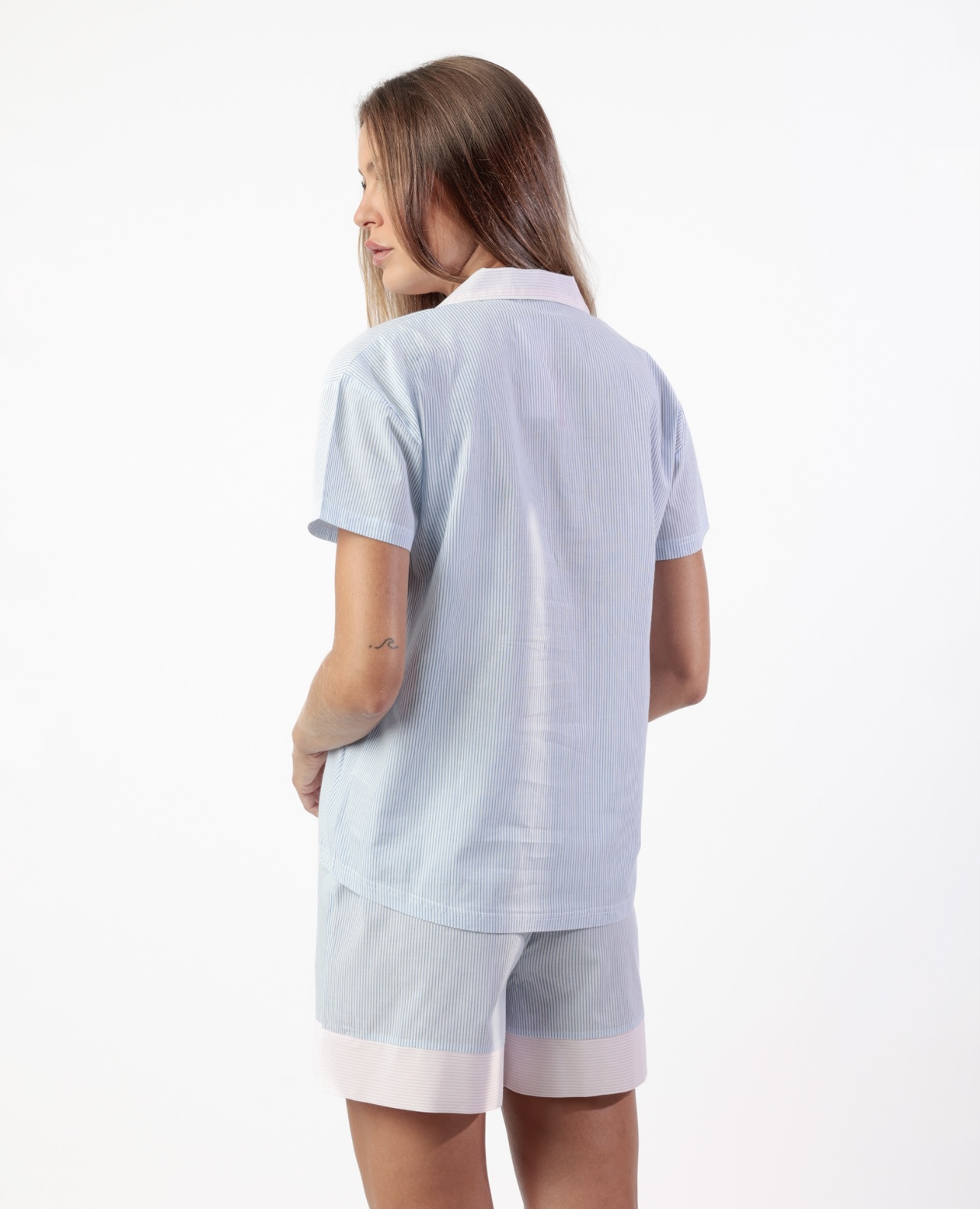 Pijama Manga Corta Stripes Home - Imagen 3