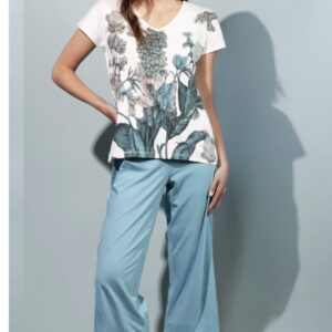 Pijama Manga pantalón pirata para Mujer
