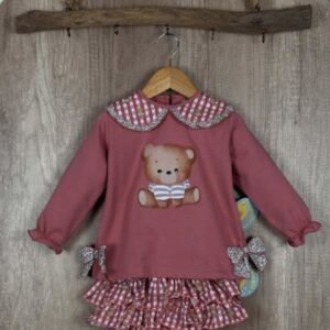 Conjunto niña sudadera y braguita oso