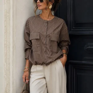 Blusa rayas cuello